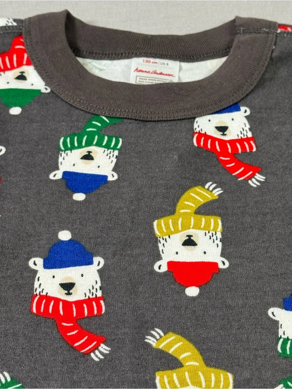Hanna Andersson Pajamas Kids Polar Bear Holiday Christmas Size 8/130 NWT